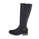 Incaltaminte Femei Fitzwell Menier Buckle Wide Calf Black Leather