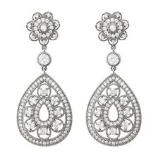 Nina Raaja Earrings Palladium/CZ