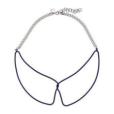 Bijuterii Femei Marc by Marc Jacobs Key Items Rubberized Wireframe Collar Necklace Mineral Blue