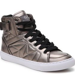 Incaltaminte Femei G by GUESS Omarc High-Top Sneaker Pewter Metallic