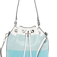 Michael Kors Dottie Large Leather Bucket Bag AZUR-CEL-W