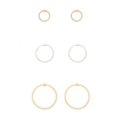 Bijuterii Femei Forever21 Cutout Circle Earring Set Goldsilver