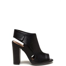 Incaltaminte Femei CheapChic Style Fix Faux Leather Cut-out Booties Black