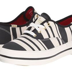 Incaltaminte Femei Kate Spade New York Triple Kick Black Stripe Canvas