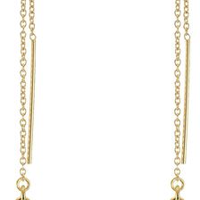 Rebecca Minkoff Pave Gem Threader Earrings 12K with Turquoise and Crystal