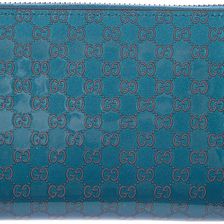 Gucci Leather Coin Case Holder Avel Rock Lux Micro G Blue