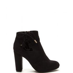 Incaltaminte Femei CheapChic Head To Toe Lace-up Chunky Booties Black
