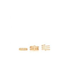 Bijuterii Femei Forever21 Cutout Spiral Ring Set Gold