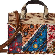 Sam Edelman Mini Cleo Crossbody Satchel with Haircalf Trim Neutral