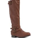 Incaltaminte Femei CheapChic Hop On Faux Leather Moto Boots Cognac