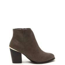 Incaltaminte Femei CheapChic Sleek In The City Chunky Booties Grey