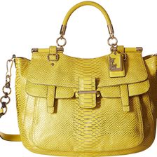 COACH Madison Pinnacle Embossed Metallic Python Abby Yellow
