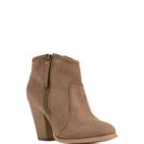Incaltaminte Femei CheapChic Zipped To The Top Chunky Booties Taupe