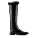 Incaltaminte Femei Sergio Rossi Leather Reptile Embossed Boot Black