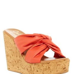 Incaltaminte Femei Callisto Rachel Knotted Strap Wedge Sandal Women CORAL