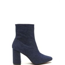 Incaltaminte Femei CheapChic All Squared Away Denim Booties Blue