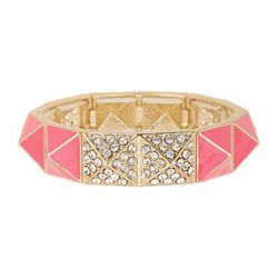 Bijuterii Femei Natasha Accessories Pyramid Stretch Bracelet PINK