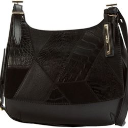 Nine West Patchworks Beleka Saddle Bag Crossbody Black