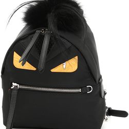 Fendi Mini Nylon Backpack NERO+SUNFLOWER+PAL