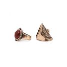 Bijuterii Femei Forever21 Burnished Statement Ring Set Antique goldblack