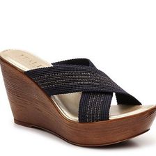 Incaltaminte Femei Italian Shoemakers Baby Wedge Sandal NavyGold