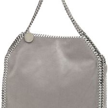 Stella McCartney Shaggy Deer Falabella Small Tote Bag LIGHT GREY