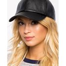 Accesorii Femei CheapChic 6 Panel Basic Faux Leather Cap Black