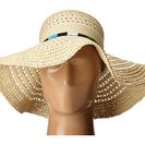 Accesorii Femei Betsey Johnson Floppy Straw Hat with Pom Pom Tassels Turquoise