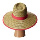 Accesorii Femei San Diego Hat Company RSL5556 Rush Straw Lifeguard w Band and Chin Cord Hot Pink
