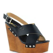 Incaltaminte Femei Chase Chloe Bailey Wedge Sandal Black