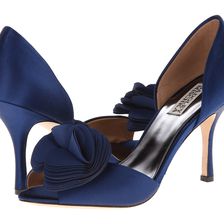 Badgley Mischka Thora Navy Satin/Chiffon