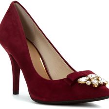 Michael Kors Felicity Pump Merlot Suede
