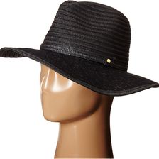 BCBGeneration Lace Brim Panama Hat Black