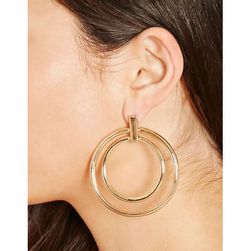 Bijuterii Femei Forever21 Cutout Circle Drop Earrings Gold