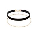 Bijuterii Femei Forever21 Velvet Chain Choker Set Goldblack