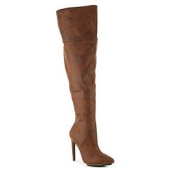 Incaltaminte Femei Michael Antonio Woosey Wide Calf Over The Knee Boot Brown