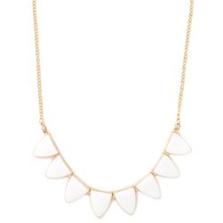Bijuterii Femei Forever21 Enamel Triangle Pendant Necklace Ivorygold