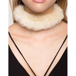 Bijuterii Femei CheapChic Furry Collar Choker Ivory