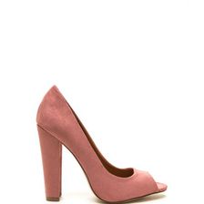 Incaltaminte Femei CheapChic Chic Date Chunky Peep-toe Heels Blush