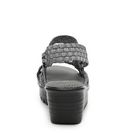 Incaltaminte Femei Bernie Mev Crystal Shimmer Wedge Sandal Pewter Metallic