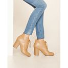 Incaltaminte Femei Forever21 Faux Leather Lace-Up Booties Taupe