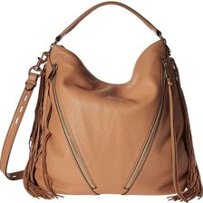 Rebecca Minkoff Fringe Moto Hobo Butter Rum