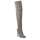 Incaltaminte Femei GUESS Zonian Faux-Suede Over-the-Knee Boots dark grey fabric