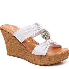 Incaltaminte Femei Italian Shoemakers Amani Wedge Sandal White