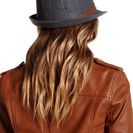 Accesorii Femei David Young Cloche Faux Leather Band Hat GREY
