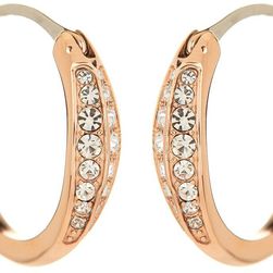 Fossil Pave Vintage Glitz Hoop Earrings ROSE GOLD