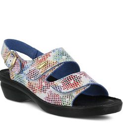 Incaltaminte Femei Flexus by Spring Step Delice Wedge Sandal White Multi