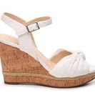 Incaltaminte Femei Kelly Katie Kiki Eyelet Wedge Sandal White