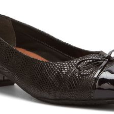 Ros Hommerson Tawnie Black Lizard Print/Patent
