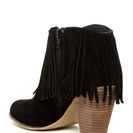 Incaltaminte Femei Steven by Steve Madden Sierrah Fringe Bootie BLACK SUED